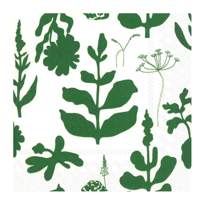 Marimekko Elokuun Varjot servett 33x33 cm 20-pack Grön