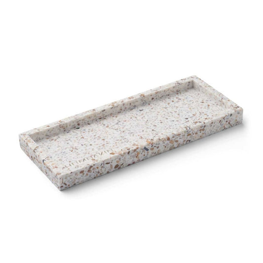 Humdakin Humdakin Terrazzo Tablett 10 x 25cm White-brown