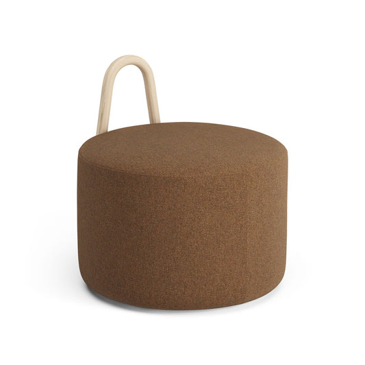 Swedese Amstelle medium Pouf mit Rädern Esche Naturlack Main Line Flax 15