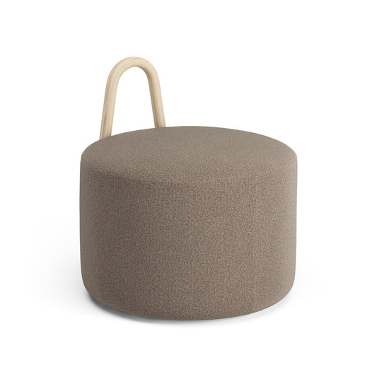 Swedese Amstelle medium Pouf mit Rädern Esche Naturlack Main Line Flax 23