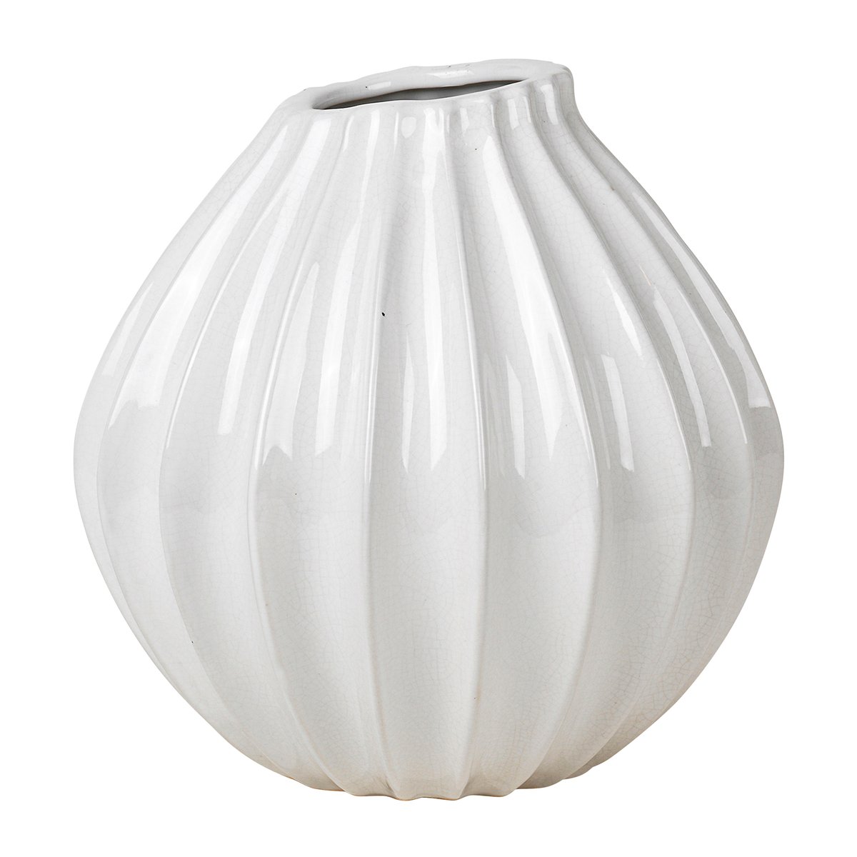 Broste Copenhagen Wide Vase ivory 25cm