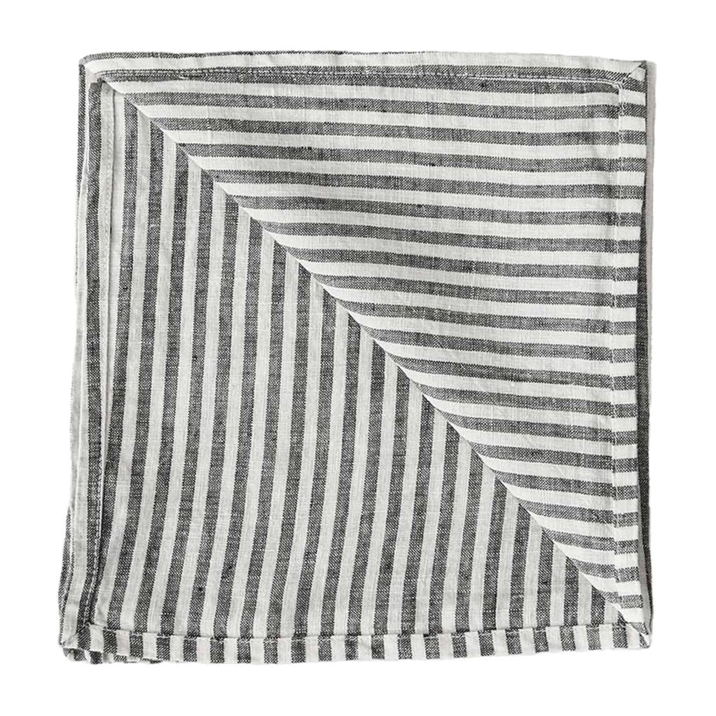 Tell Me More Washed linen Serviette Grey-white