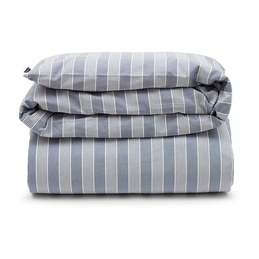 Lexington Striped Lyocell Cotton Deckenbezug 150 x 210cm Blue-white