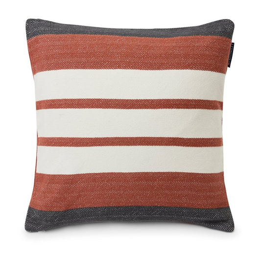 Lexington Irregular Striped Cotton Kissenbezug 50 x 50cm Copper-gray