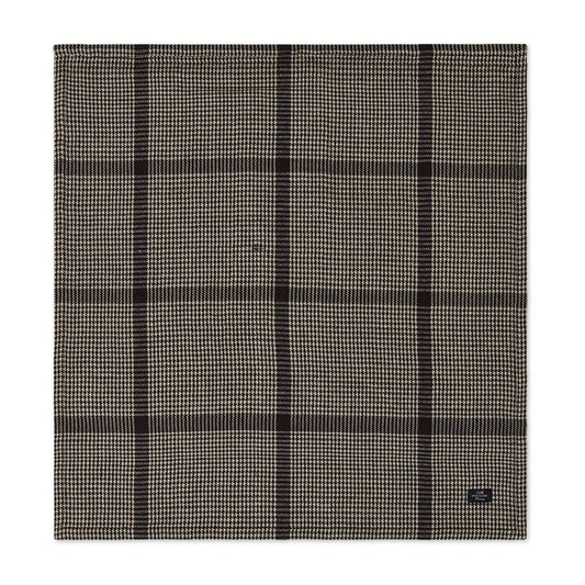 Lexington Pepita Check Cotton Linen Stoffserviette 50 x 50cm Dark gray-beige