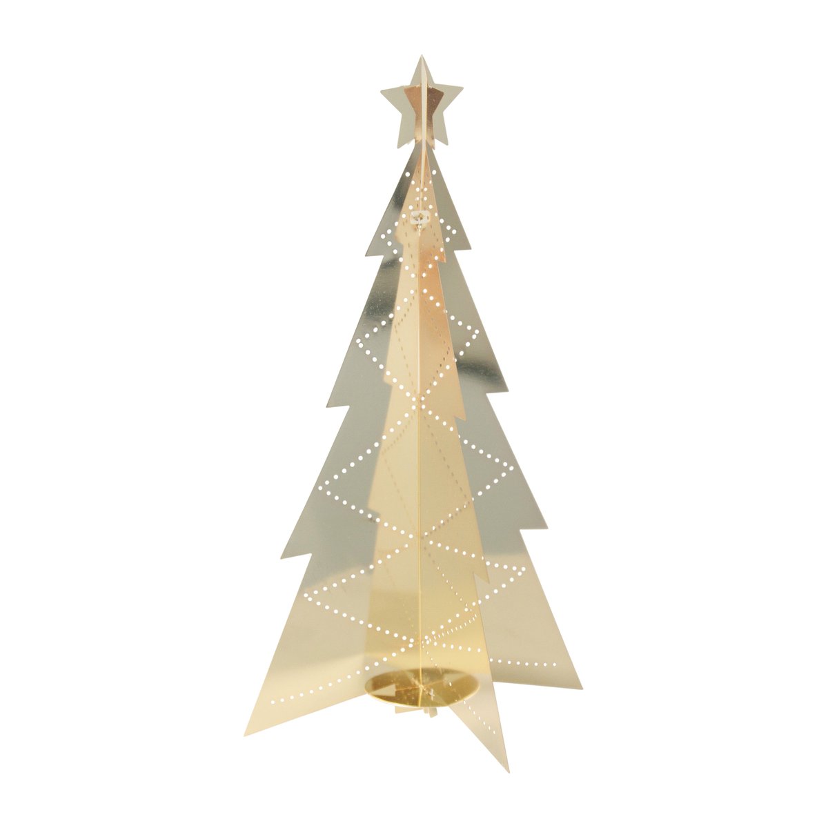 Pluto Design Tisch-Weihnachtsbaum groß 19 cm Gold