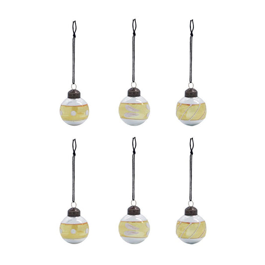 House Doctor Glowi julgranskula Ø4 cm 6-pack Guld