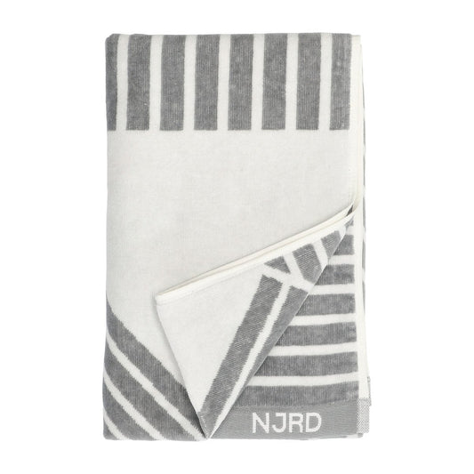 NJRD Stripes Badehandtuch 70x140 cm Grau