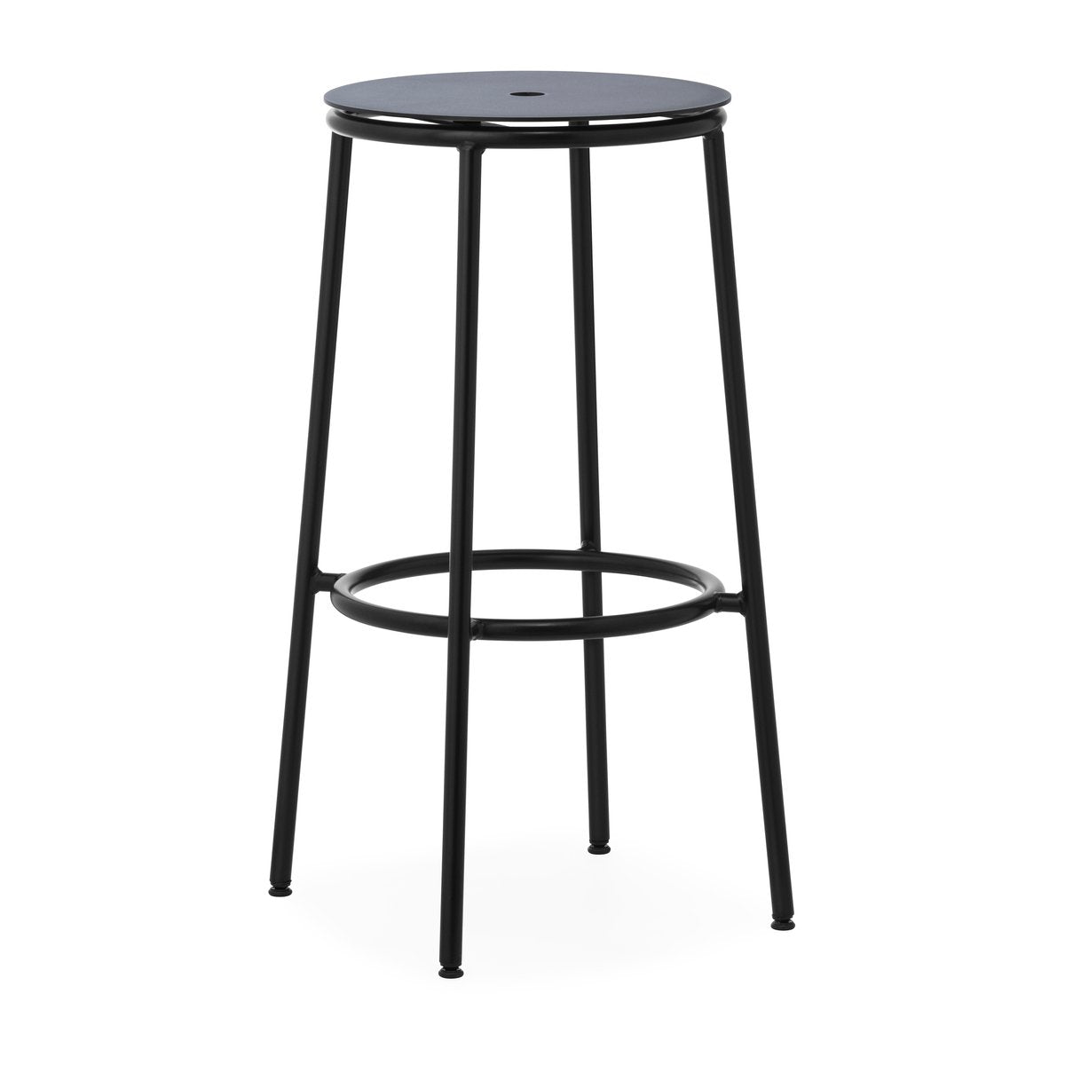 Normann Copenhagen Circa Barstuhl 75cm Schwarz Aluminium