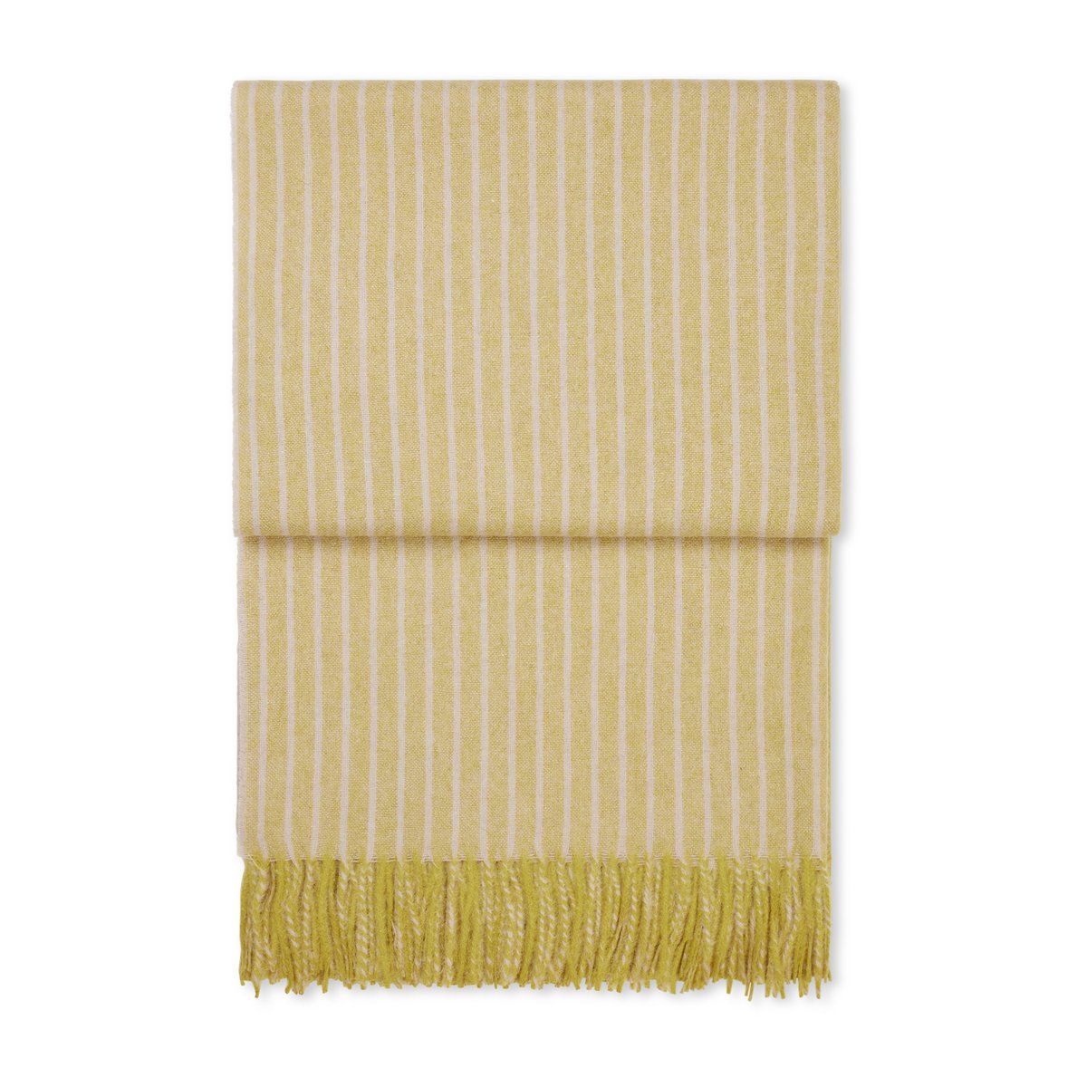 Elvang Denmark Stripes Wolldecke 130 x 200cm Light yellow