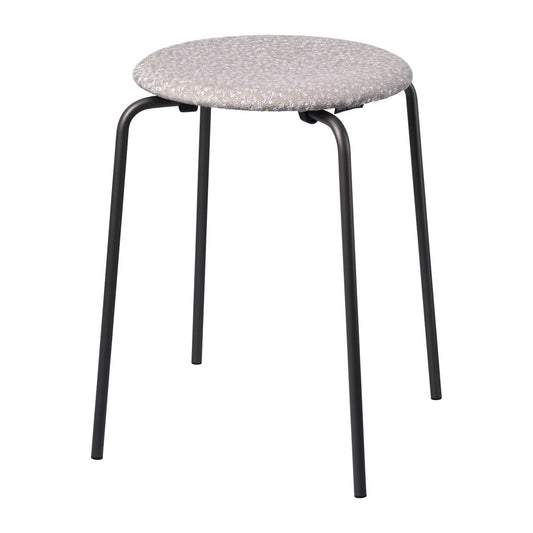 Fritz Hansen Dot Hocker Stoff Grey-beige-white