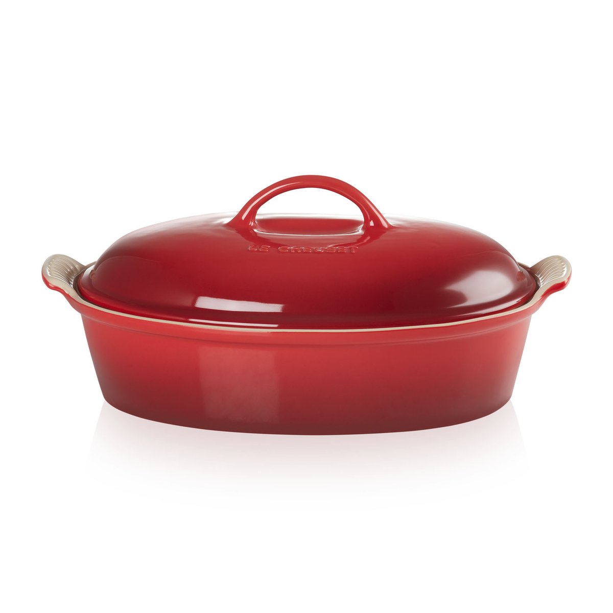 Le Creuset Le Creuset Heritage ovale Ofenform mit Deckel 3,8 l Cerise