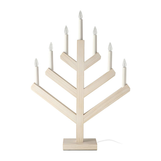 Scandi Living Pine Adventskerzenhalter 62cm Weißlasiert