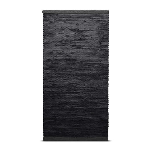 Rug Solid Cotton Teppich 65 x 135cm Charcoal