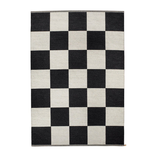 Kasthall Checkerboard Icon Teppich 165x240 cm Midnight black