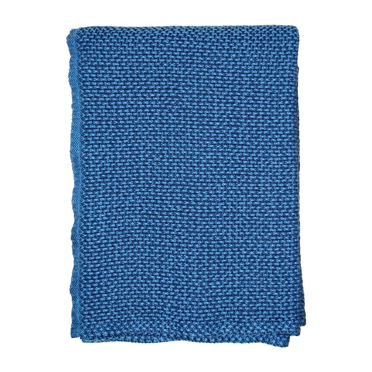 Klippan Yllefabrik Basket Baumwolldecke 130 x 180cm Sea blue (blau)