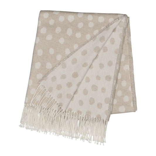 Scandi Living Droplets Baumwolldecke 130 x 185cm Beige