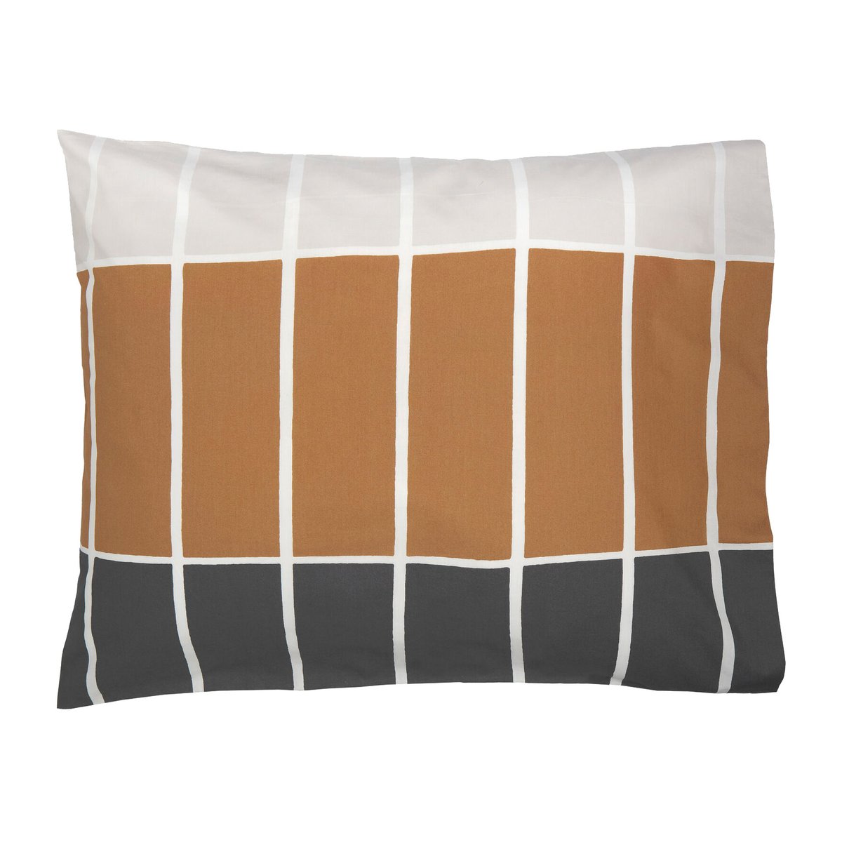 Marimekko Tiiliskivi Kissenbezug 50 x 60cm Dunkelbraun-beige-charcoal