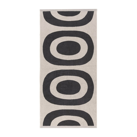 Marimekko Melooni Badehandtuch 70 x 150cm Charcoal-off white