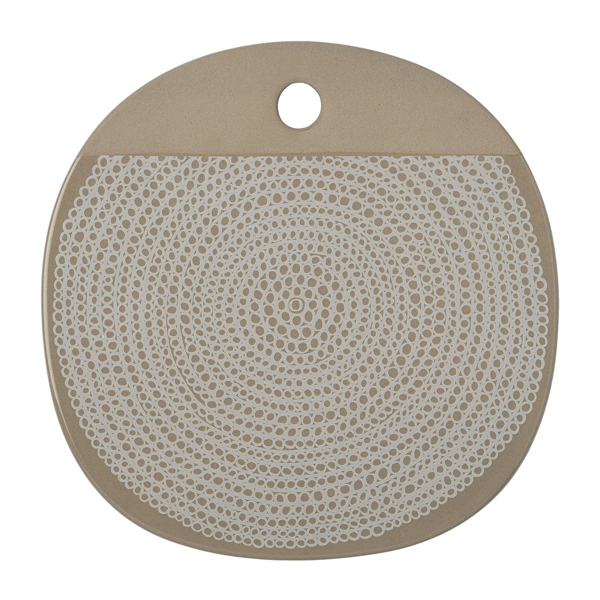 Marimekko Siirtolapuutarha Tablett Ø25cm Terra-white