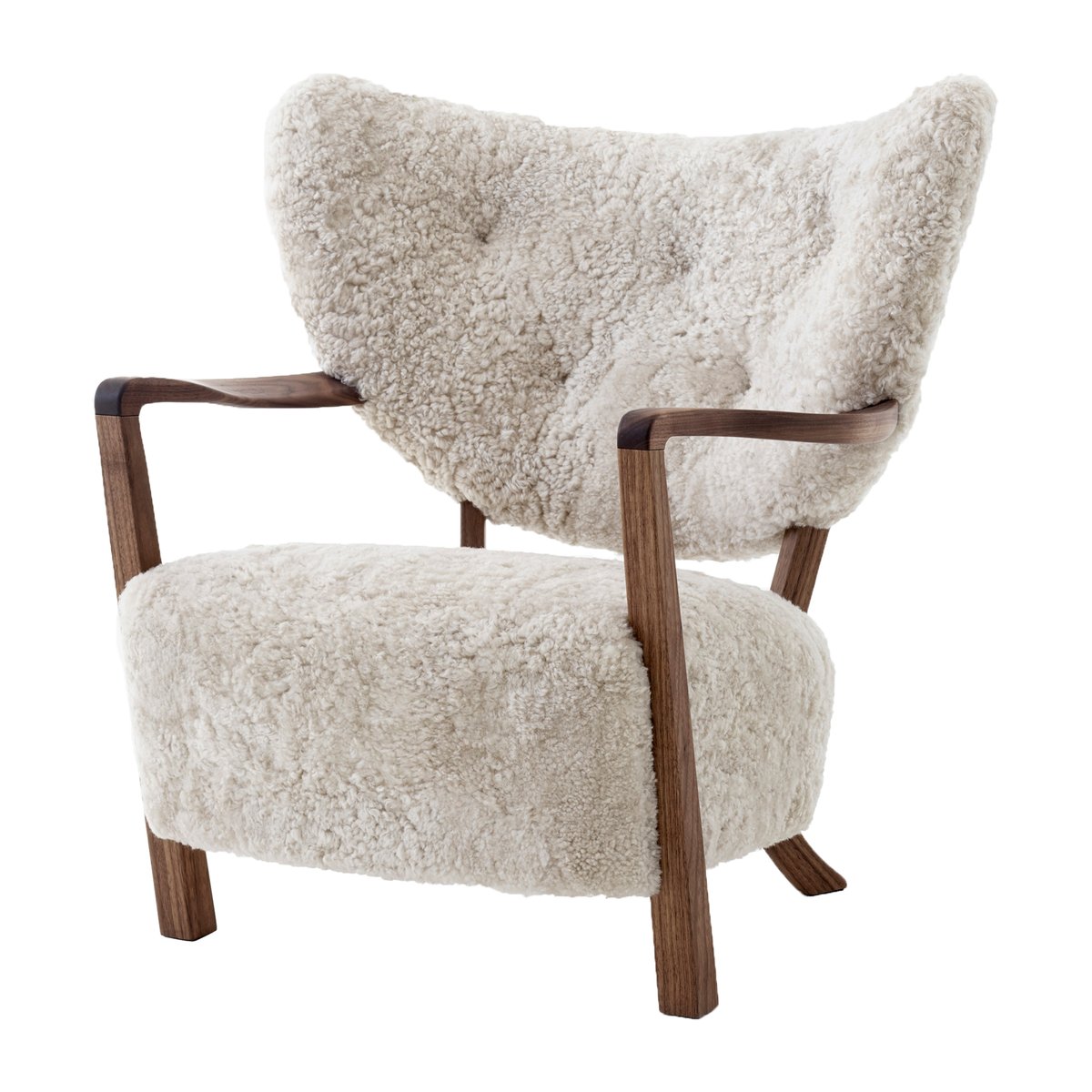 &Tradition Wulff Lounge Chair ATD2 Fauteuil Walnussholz geölt-Moonlight