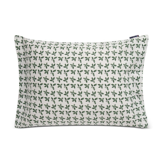 Lexington Holly Printed Cotton Sateen Kissenbezug 50 x 60 cm White-green