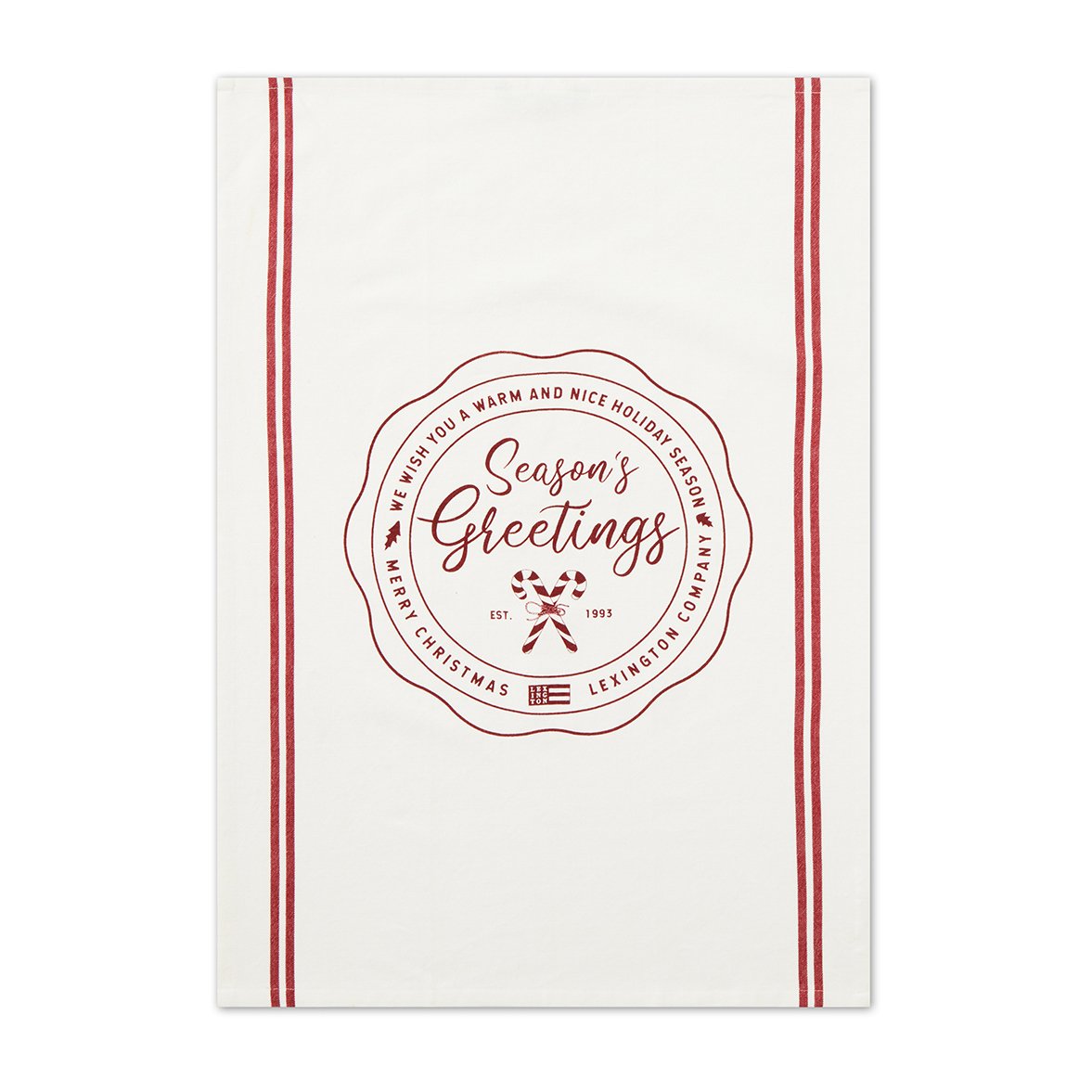 Lexington Seasons Greetings Printed Geschirrtuch 50 x 70 cm White-red