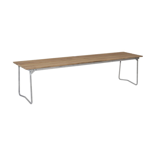 Grythyttan Stålmöbler Bänk 9 Bank Teak-170 cm-warmverzinkt