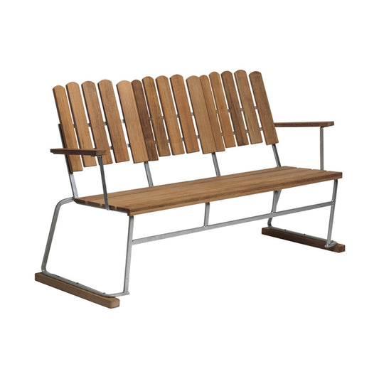 Grythyttan Stålmöbler Sofa 6 Teak-Gestell warmverzinkt