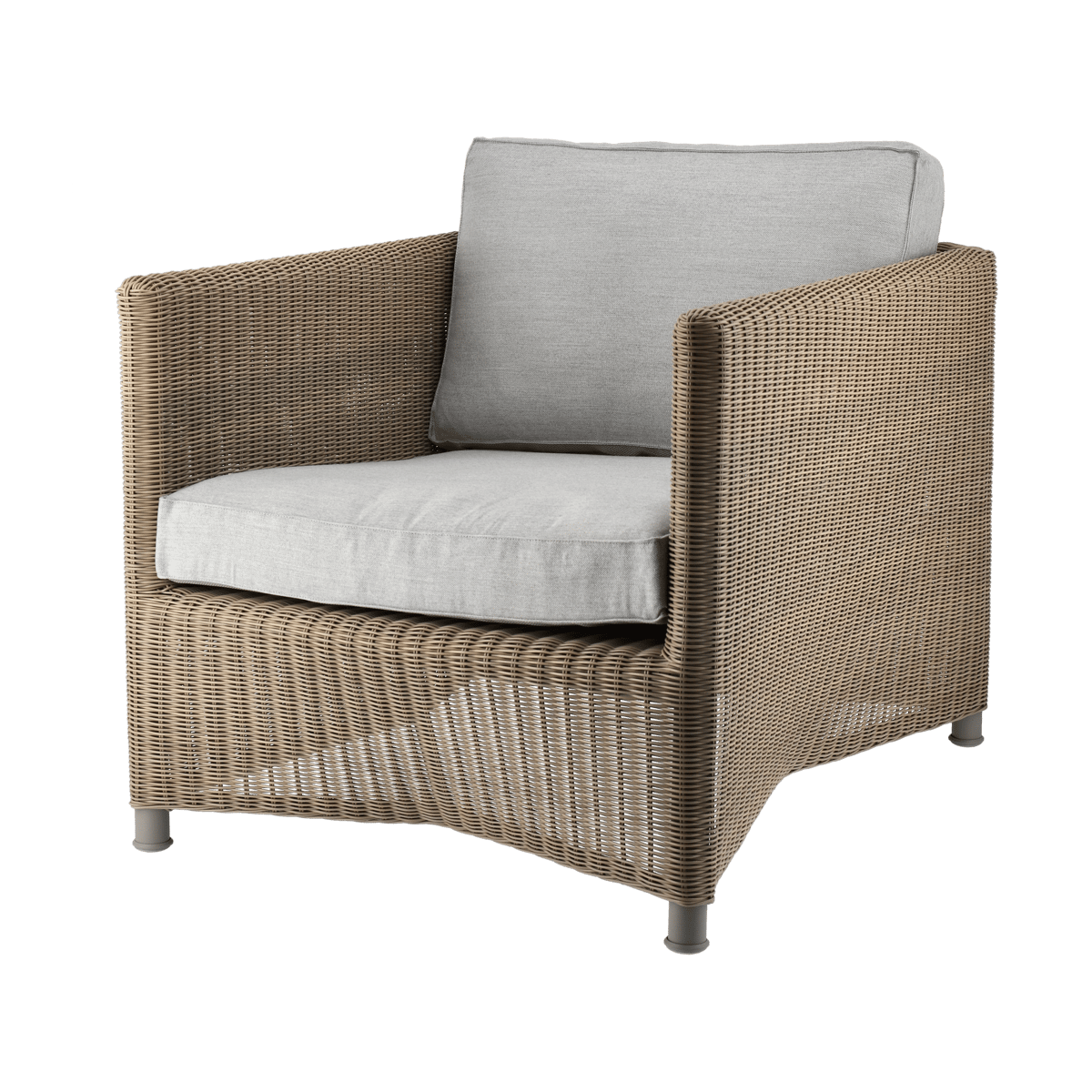 Cane-line Diamond loungefåtölj natural, tyg caneline natté light grey