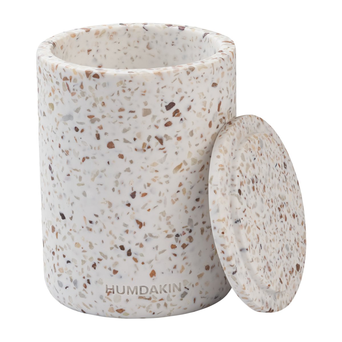 Humdakin Humdakin Terrazzo Vase mit Deckel Ø 10 cm Red/Beige