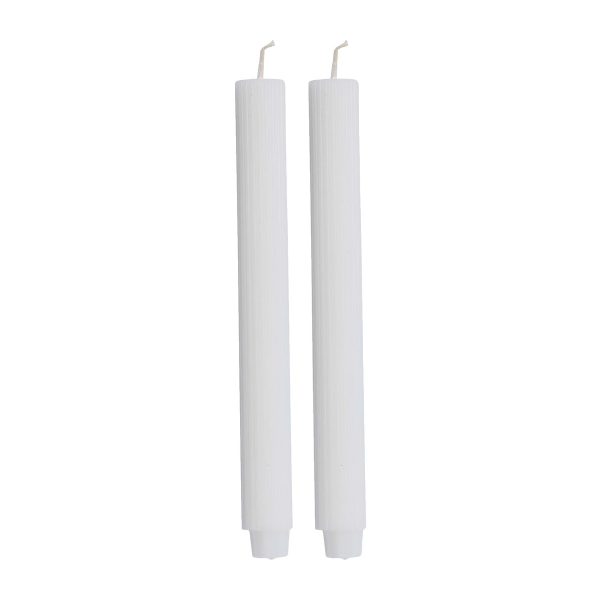 Lene Bjerre Ribbat ljus 25 cm 2-pack white