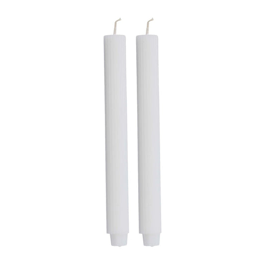 Lene Bjerre Ribbat ljus 25 cm 2-pack white