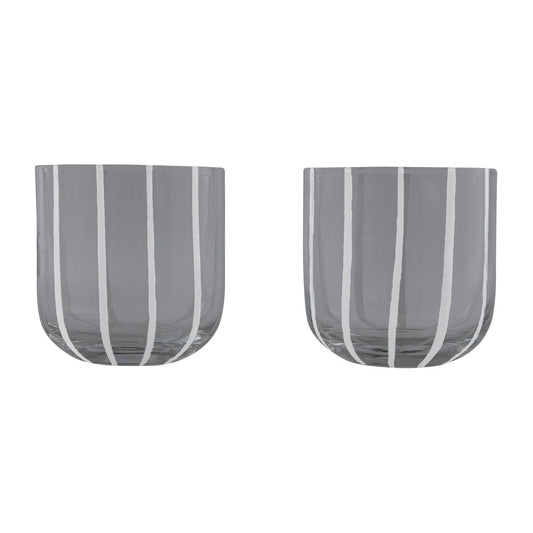 OYOY Mizu Wasserglas 2er Pack Grey-white