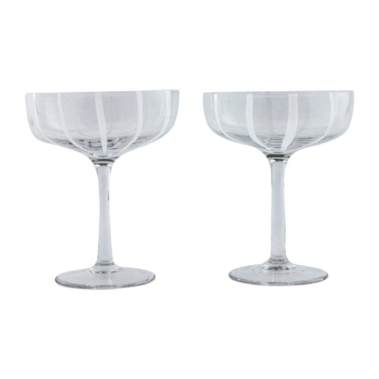 OYOY Mizu coupe Champagnerglas 2er Pack Clear