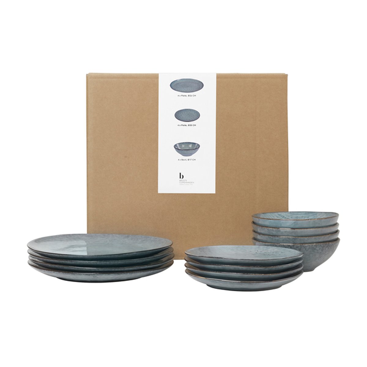 Broste Copenhagen Nordic Sea Geschirr-Set 12 Teile