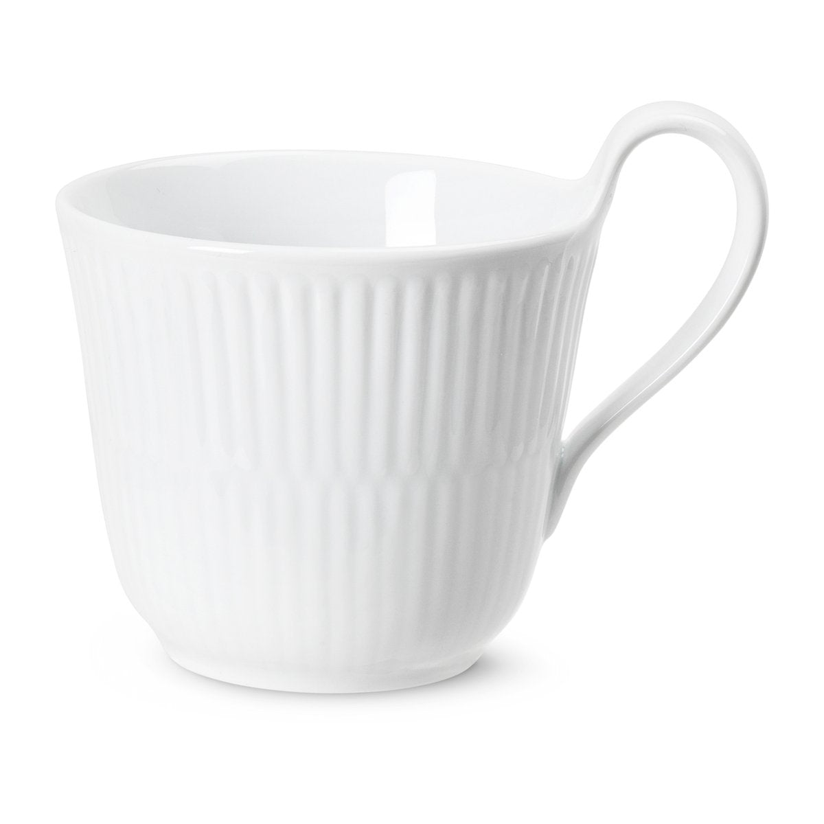 Royal Copenhagen White Fluted Tasse mit hohem Griff 25 cl