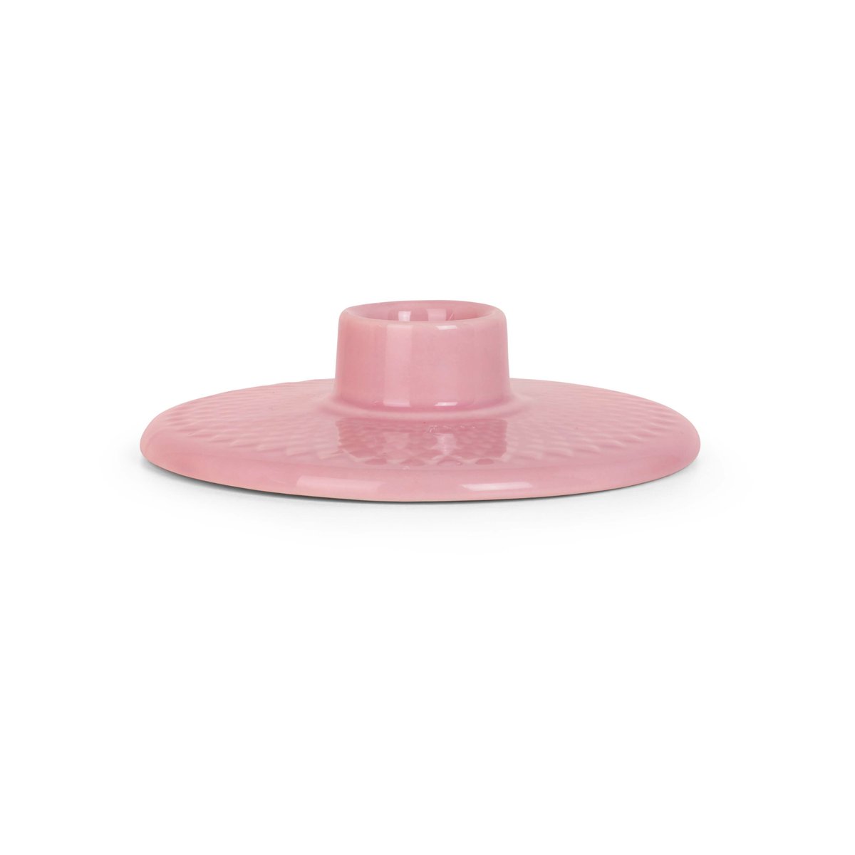 Lyngby Porcelæn Rhombe ljusstake 3 cm Rosa