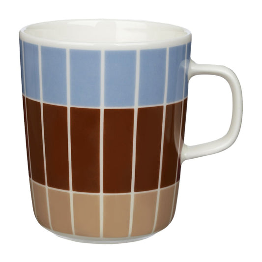 Marimekko Tiiliskivi Tasse 25 cl Hellblau-Rotbraun-Beige