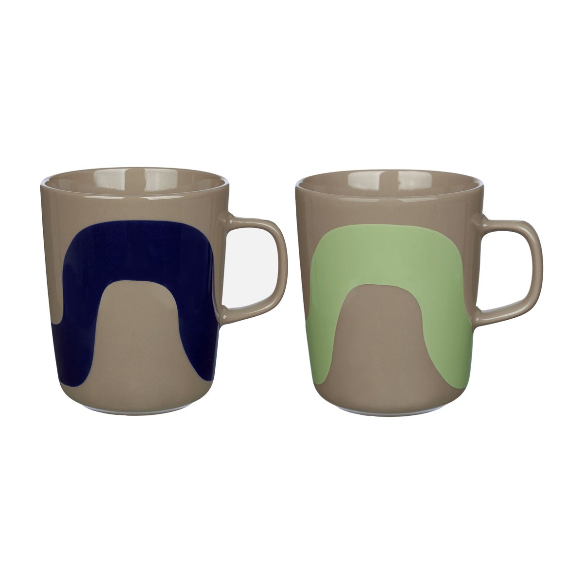 Marimekko Seireeni Tasse 25 cl 2er-Pack Terra-Dunkelblau-Mint