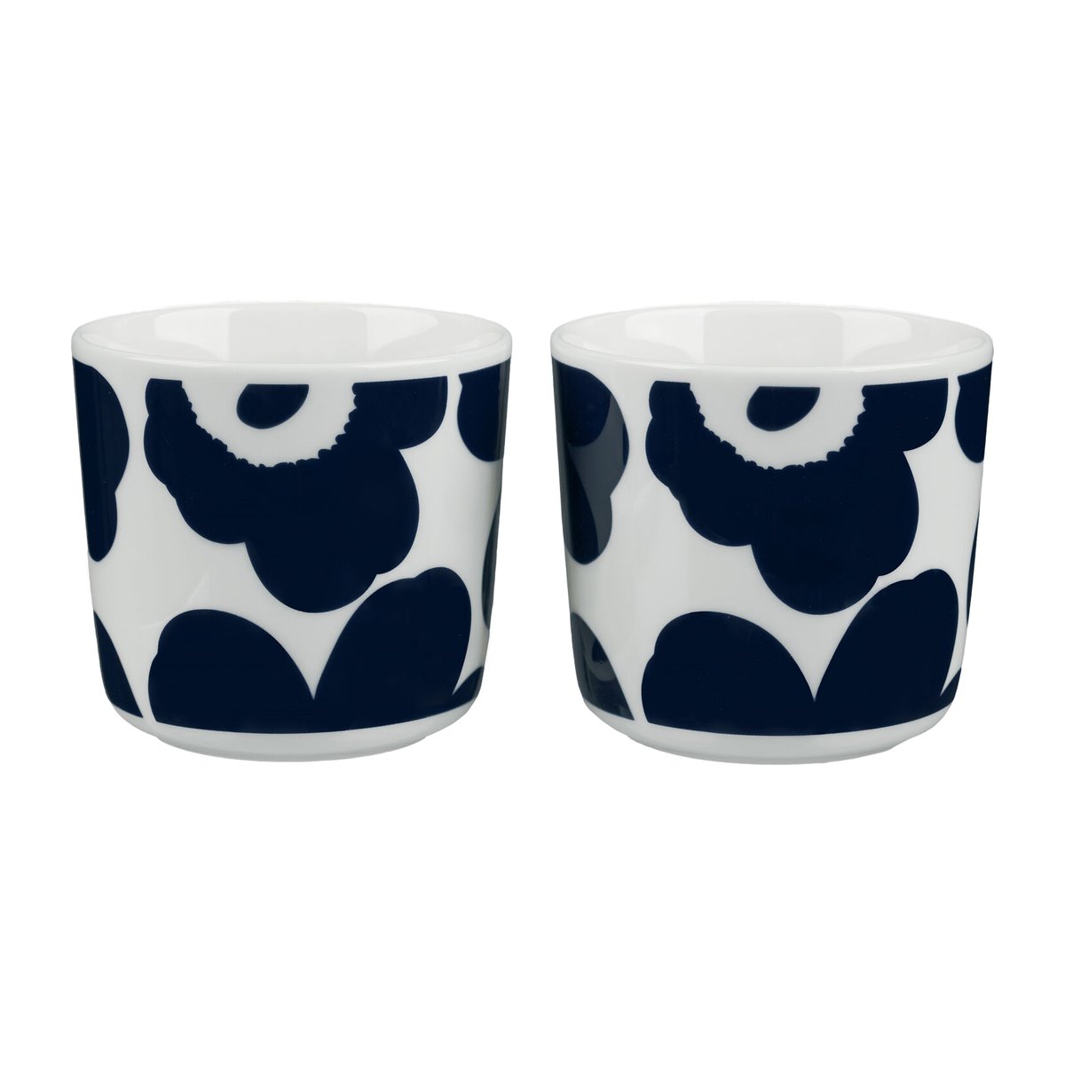 Marimekko Unikko Becher 20 cl 2er-Pack Weiß-Dunkelblau