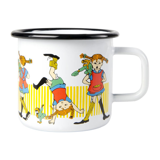 Muurla Pippi longstocking Emaillierte Tasse 3,7 dl White