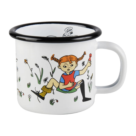 Muurla Pippi and Mr. Nilsson Emaillierte Tasse 1,5 dl White