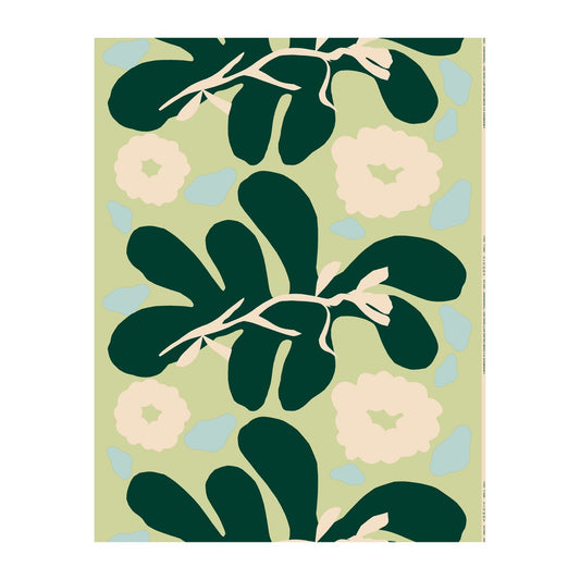 Marimekko Toukokukka bomullstyg Green-cotton-mint