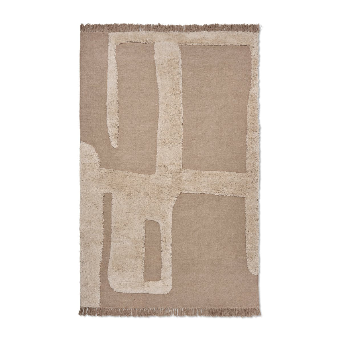 ferm LIVING Alley Wollteppich L 160 x 250cm Natural