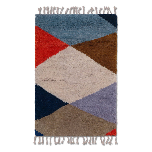 ferm LIVING Harlequin Wollteppich 80 x 120cm Multi