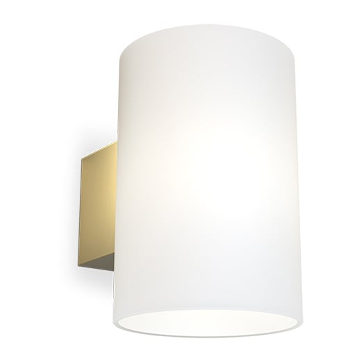 Herstal Evoke vägglampa large Satin mässing-vitt glas