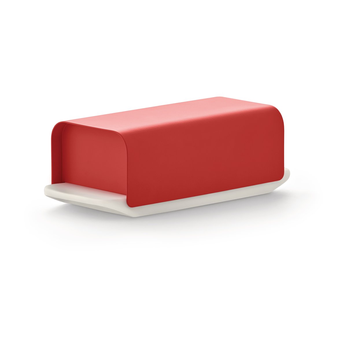 Alessi Mattina Butterdose 9,5 x 21 cm Rot-Edelstahl