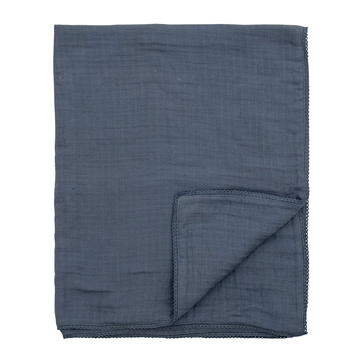 Bloomingville Bloomingville Muslin Decke 80 x 100cm Blau