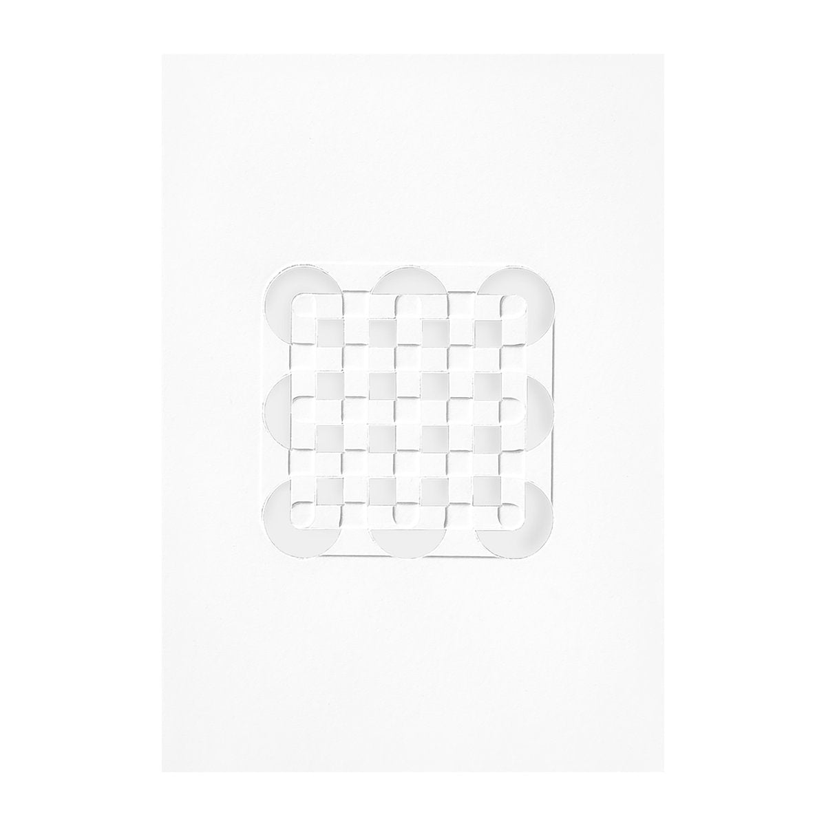 MOEBE Relief konstverk circles & squares 29,7x42 cm Off White